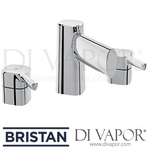 Bristan FLT 3HBAS C Flute 3 Hole Basin Mixer with Clicker Waste Spare Parts